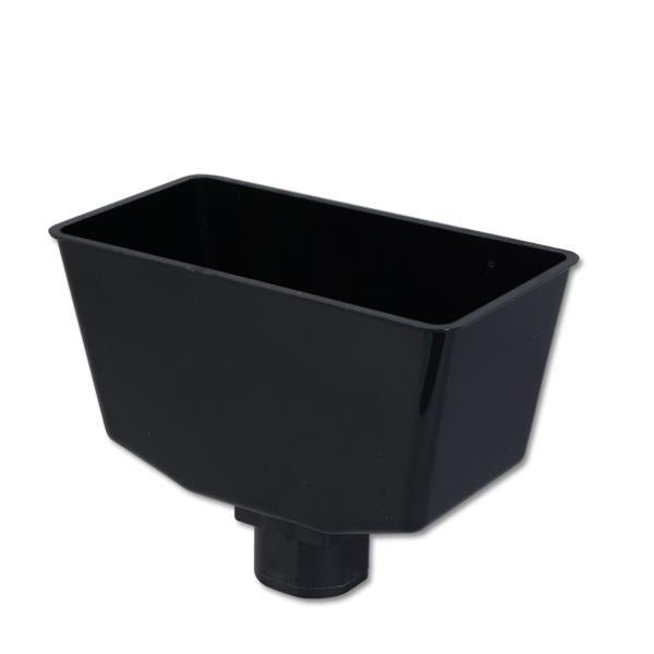 Downpipe Black Round Hopper Head 68Mm Rhs1 - PVC GUTTER DOWNPIPE BLACK - Beattys of Loughrea