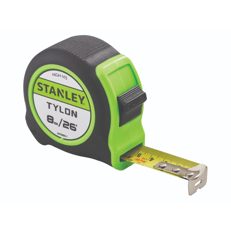 Stanley Hi - Viz Tylon Tape 8m/26ft - TAPE MEASURES - Beattys of Loughrea