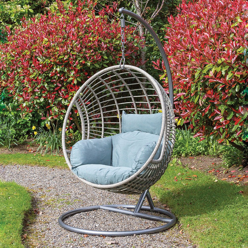 Sorrento Wicker Hanging Egg Chair - EGG/ HANGING CHAIRS - Beattys of Loughrea