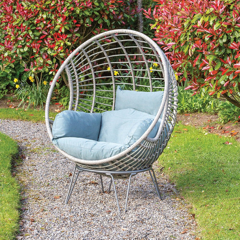 Sorrento Wicker Hanging Egg Chair - EGG/ HANGING CHAIRS - Beattys of Loughrea