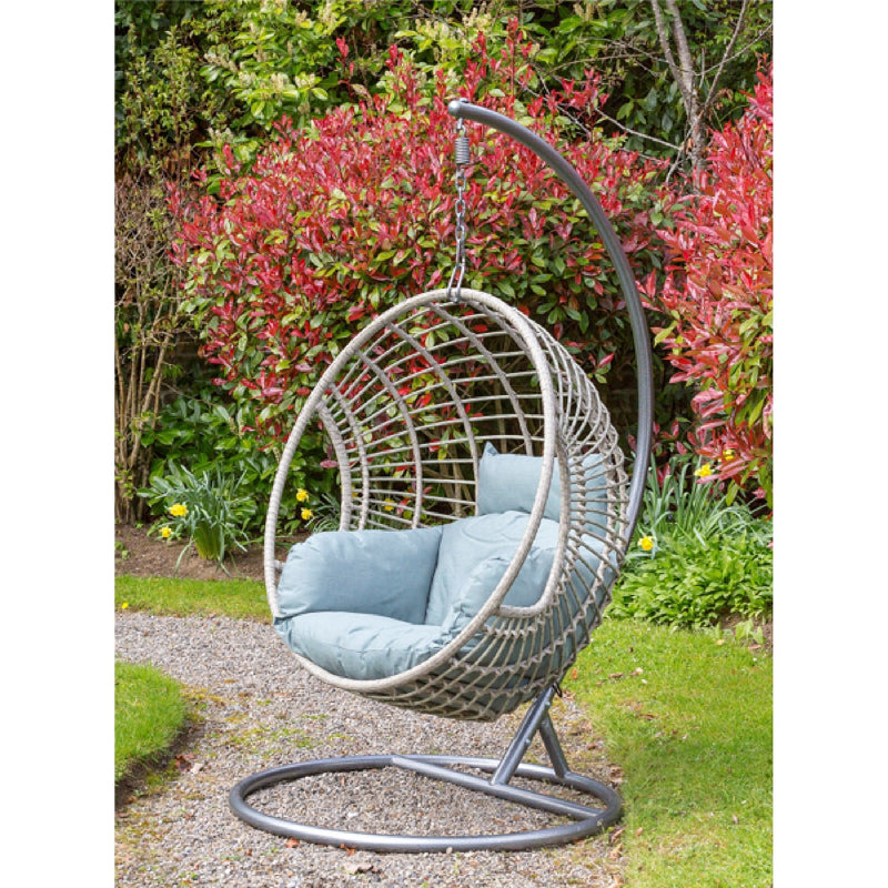 Sorrento Wicker Hanging Egg Chair - EGG/ HANGING CHAIRS - Beattys of Loughrea