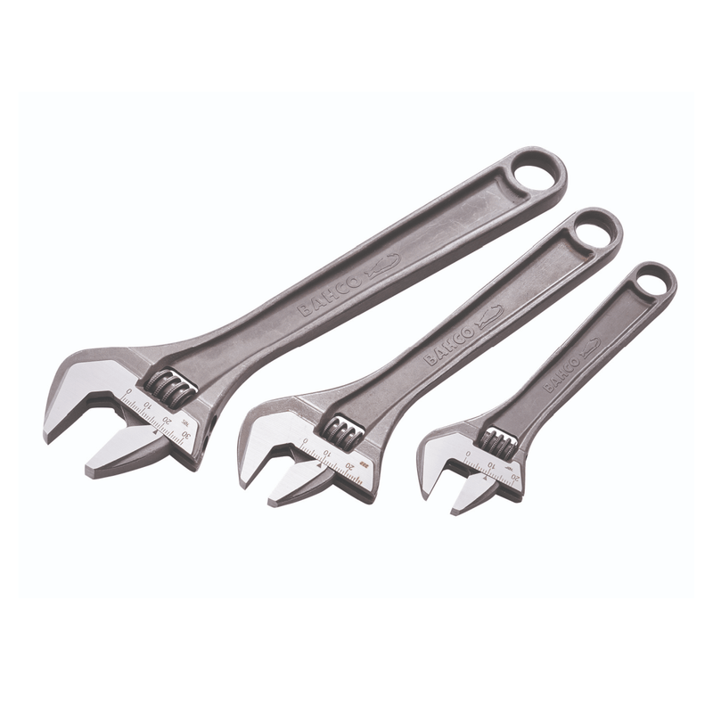 Bahco 3 Piece Adjustable Wrench Set - WRENCHES/SPANNERS - Beattys of Loughrea