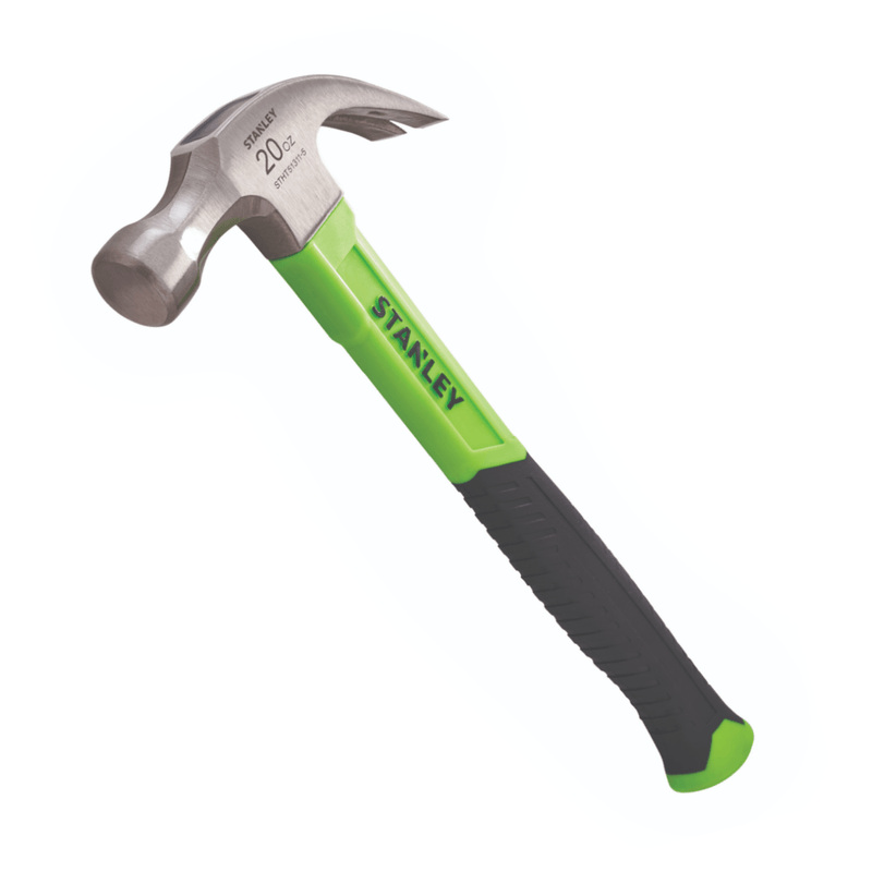 Stanley 567g (20oz) Hi - Vis Claw Hammer - HAMMERS/HANDLES - Beattys of Loughrea