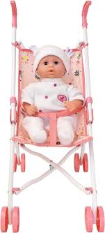 Dolls World Pink Stroller