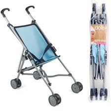 Dolls World Blue Stroller