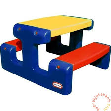 Little Tikes Junior Picnic Table Primary Colours - SWINGS/SLIDE OUTDOOR GAMES - Beattys of Loughrea