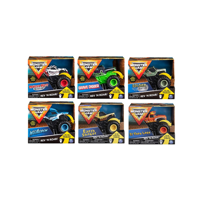 Monster Jam 1:43 Rev & Roar Trucks Assorted Styles