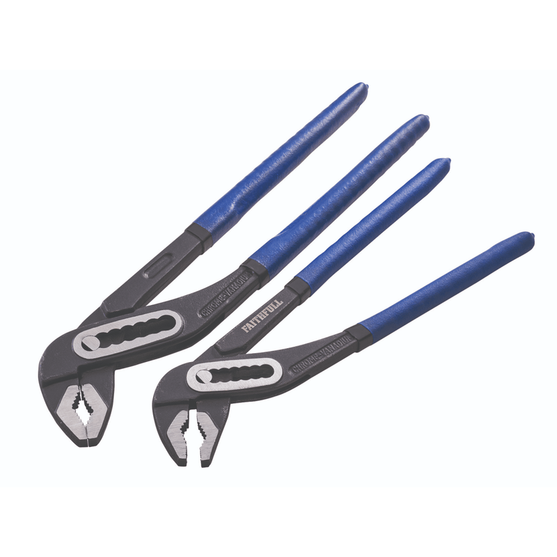 Faithfull Waterpump Plier Twin Pack (250 & 300mm (10 & 12in) - PLIERS - Beattys of Loughrea