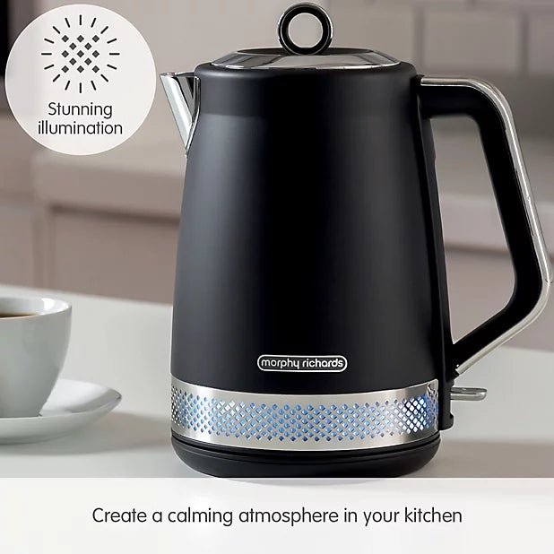 Morphy Richards Illumination 1.7L Jug Kettle - Black | 108020 - KETTLES - Beattys of Loughrea