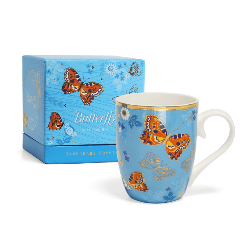 TIPPERARY CRYSTAL Single Butterfly Mug - The Small Tortoiseshell - MUG SETS - Beattys of Loughrea