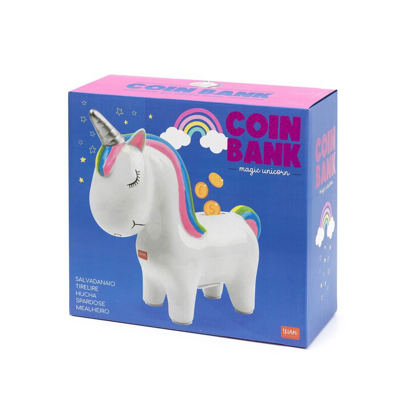 Ceramic Money Box Unicorn - ORNAMENTS - Beattys of Loughrea