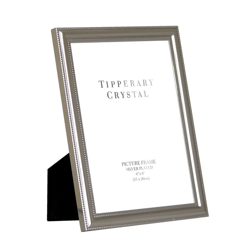 TIPPERARY CRYSTAL Beaded Edge Photo Frame 6" x 8" - PHOTO FRAMES - PLATED, GILT, STONE - Beattys of Loughrea