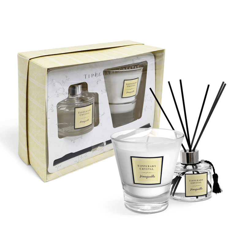 TIPPERARY CRYSTAL Honeysuckle Candle & Diffuser Gift Set - CANDLES - Beattys of Loughrea