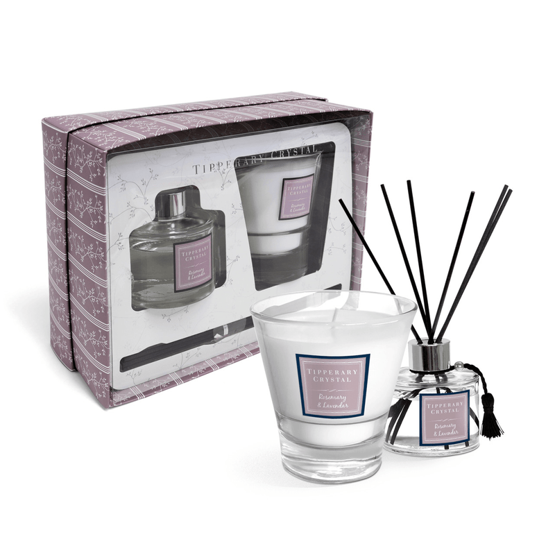 TIPPERARY CRYSTAL Rosemary & Lavender Candle & Diffuser Gift Set - CANDLES - Beattys of Loughrea