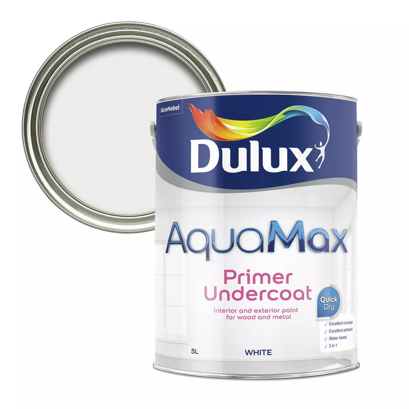 Dulux Aquamax White Metal & Wood Primer & Undercoat 5L