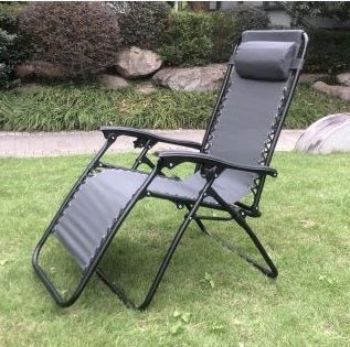 Reclining Zero Gravity Chair - Grey - SINGLE GARDEN BENCH/ CHAIR - Beattys of Loughrea