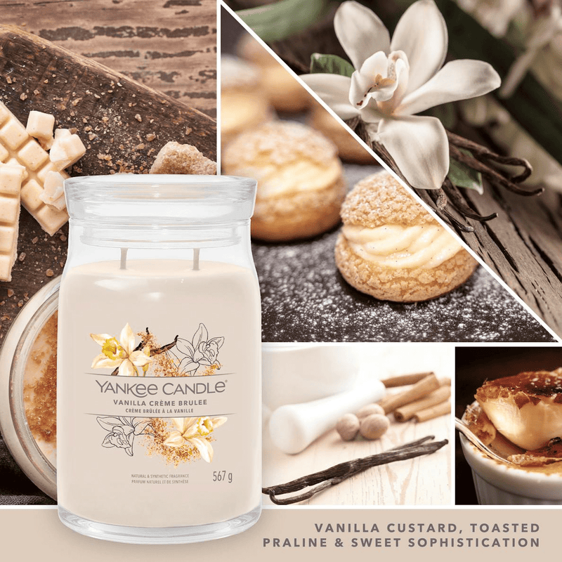 Vanilla Crème Brûlée Signature Large Jar Yankee Candle 567g - CANDLES - Beattys of Loughrea