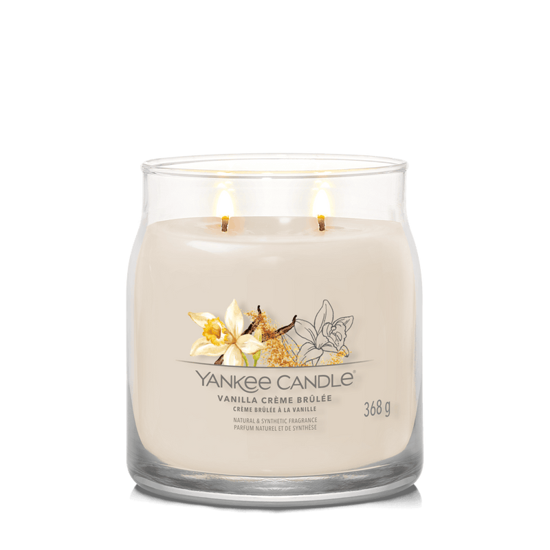 Vanilla Crème Brûlée Signature Medium Jar Yankee Candle 368g - CANDLES - Beattys of Loughrea