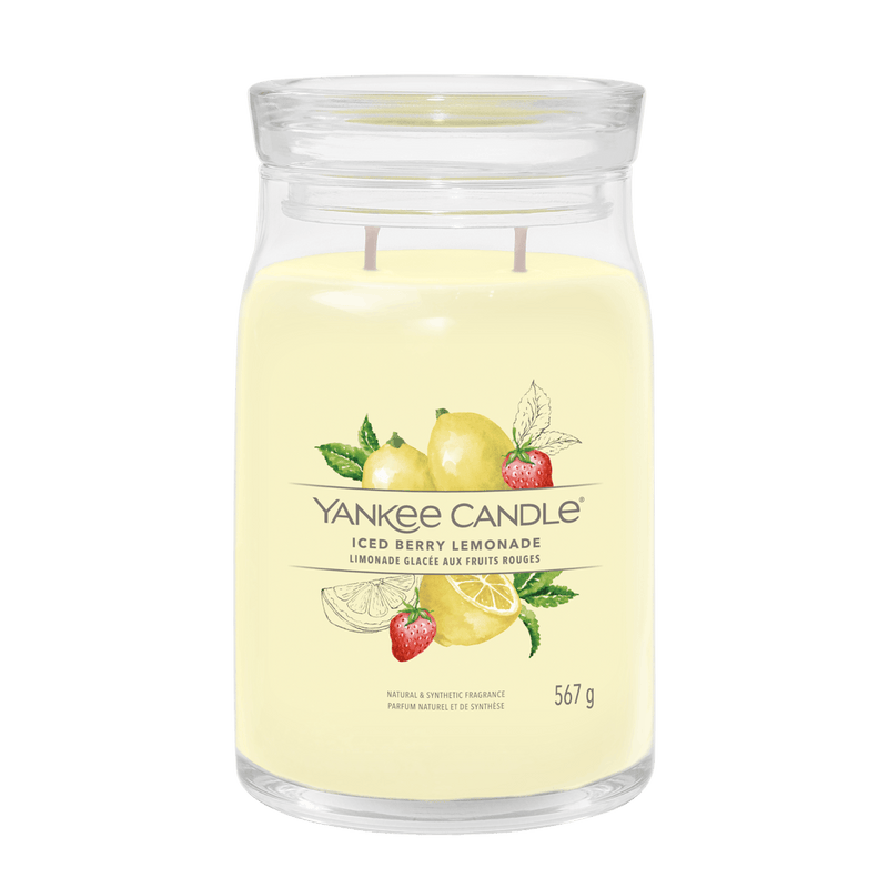 Iced Berry Lemonade Signature Large Jar Yankee Candle 567g - CANDLES - Beattys of Loughrea