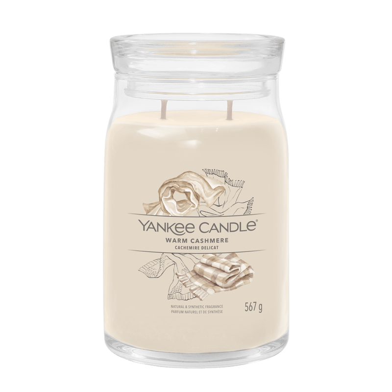 Warm Cashmere Signature Large Jar Yankee Candle 567g - CANDLES - Beattys of Loughrea