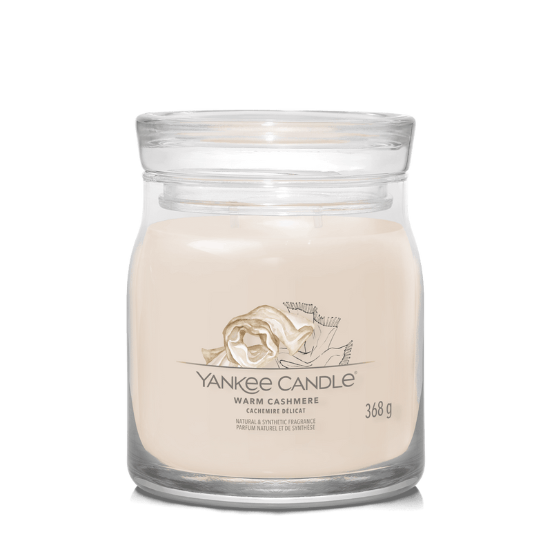 Warm Cashmere Signature Medium Jar Yankee Candle 368g - CANDLES - Beattys of Loughrea