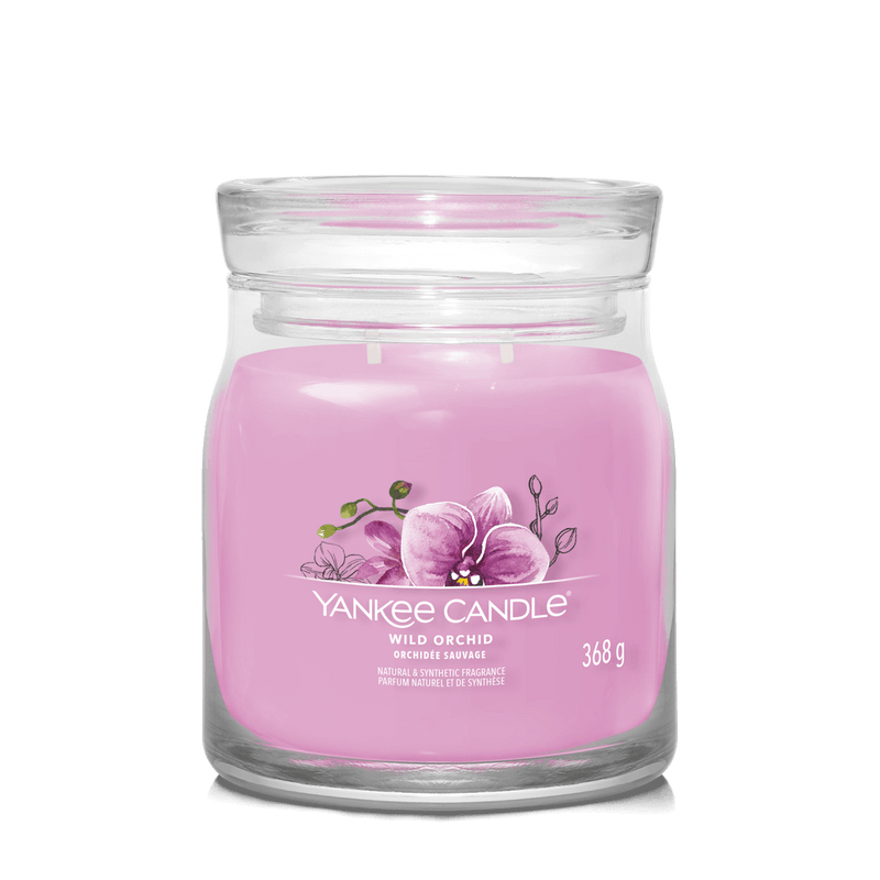 Wild Orchid Signature Medium Jar Yankee Candle 368g - CANDLES - Beattys of Loughrea