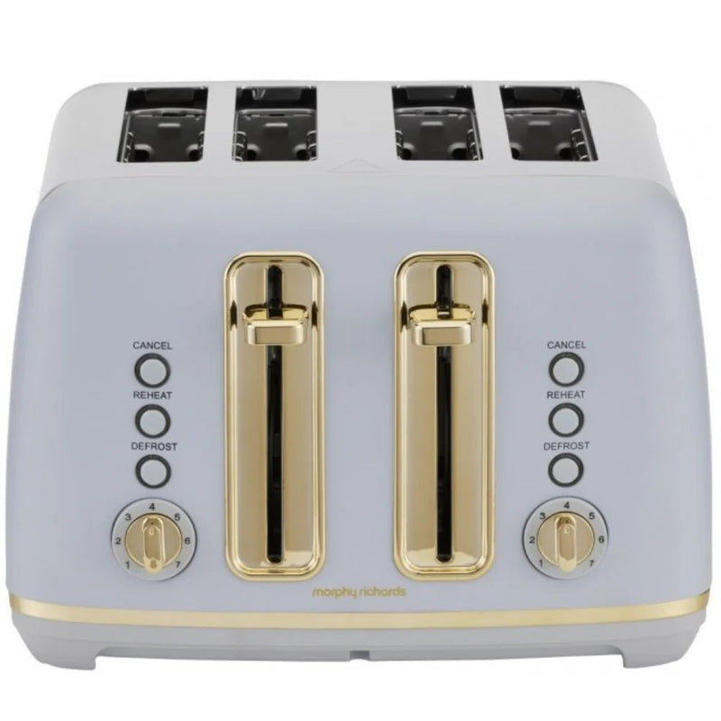 Morphy Richards Ascend Toaster | 4 Slice | Grey & Soft Gold | 244021 - TOASTERS - Beattys of Loughrea