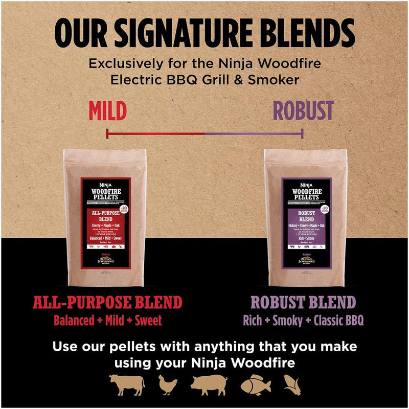 Ninja Woodfire Pellets Robust Blend 2Lb - BBQ FUEL BBQ TOOLS, ACCESSORIES , TENT PEGS - Beattys of Loughrea