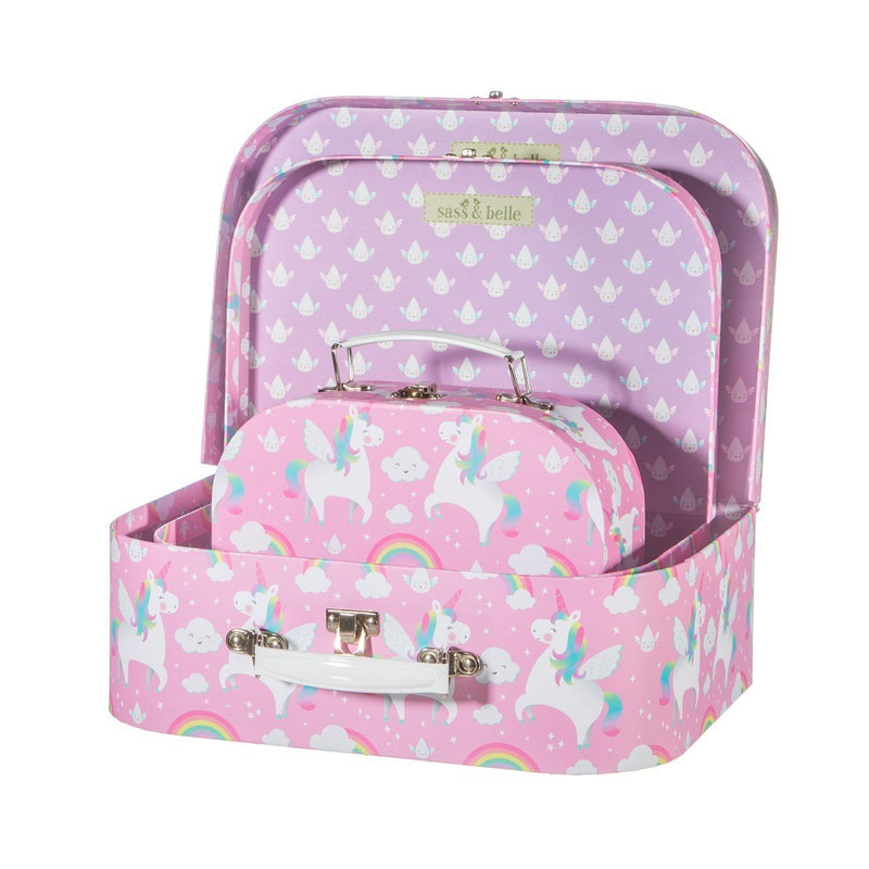 Rainbow Unicorn Mini Suitcases - Set Of 3 - ORNAMENTS - Beattys of Loughrea