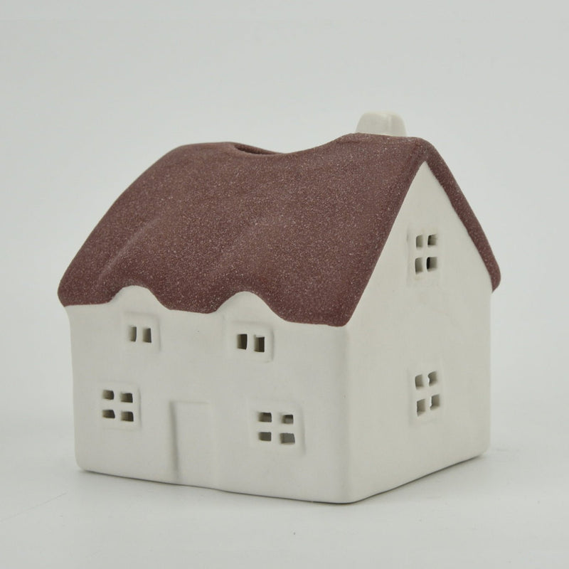 Thatched Cottage Tealight Holder 12.5cm - ORNAMENTS - Beattys of Loughrea