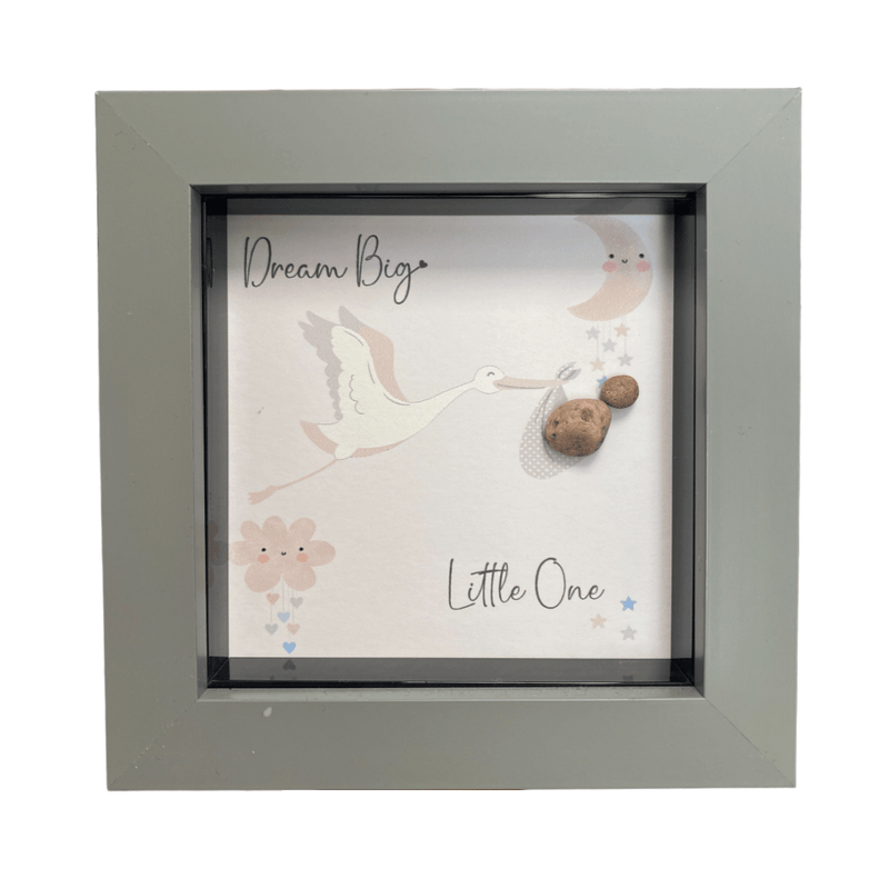 Mini Pebble Art Dream Big, Little One - Grey - PICTURES, PAINTINGS - Beattys of Loughrea