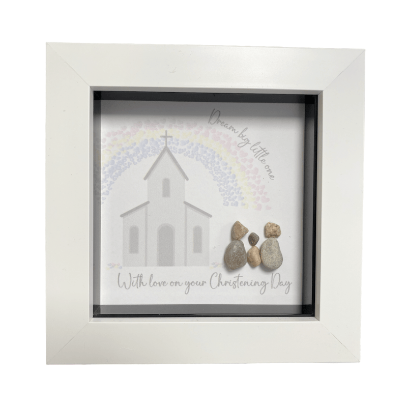 Mini Pebble Art Dream Big, Little One... Christening - White - PICTURES, PAINTINGS - Beattys of Loughrea