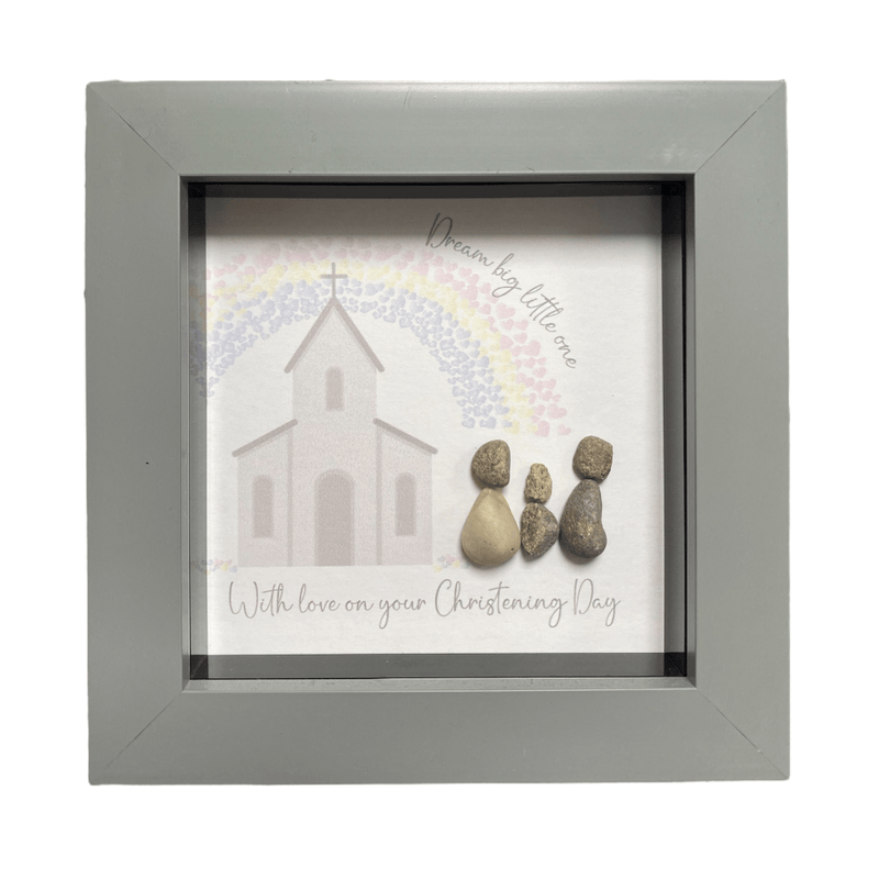 Mini Pebble Art Dream Big, Little One... Christening - Grey - PICTURES, PAINTINGS - Beattys of Loughrea