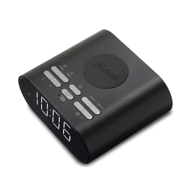 Roberts Ortus Charge FM Radio Alarm | ORTUSCHARGEBK - CLOCK RADIO / DIGITAL CLOCKS - Beattys of Loughrea