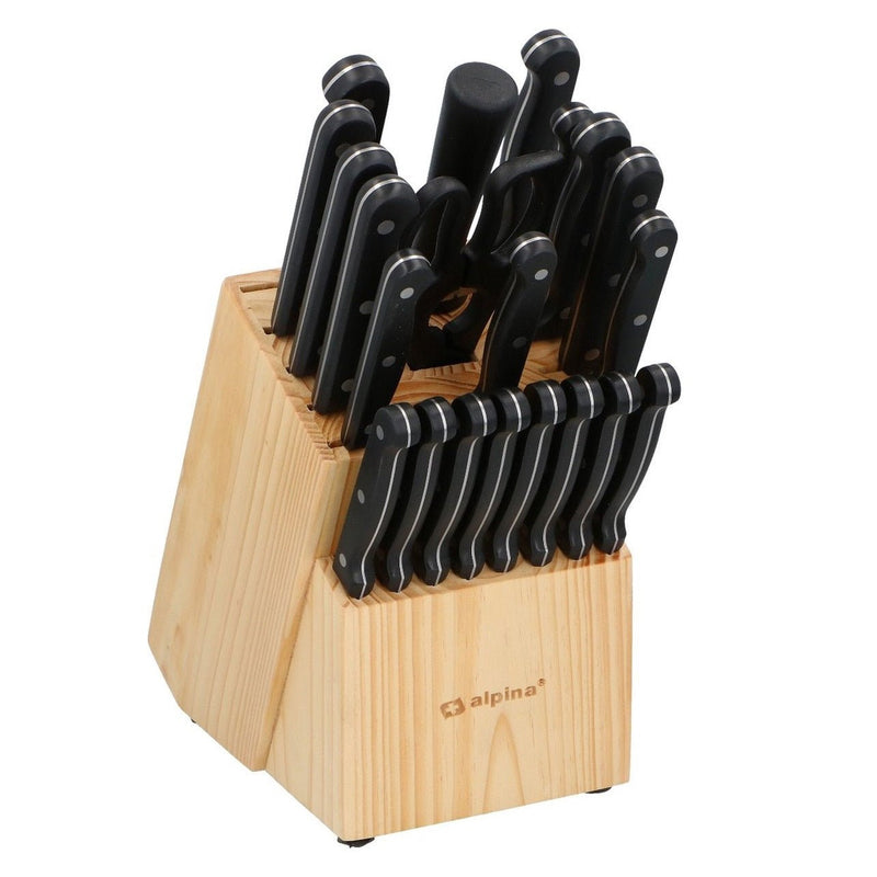 Alpina 22pc Knife Block Set - CUTLERY/KNIFE SET/BLOCK - Beattys of Loughrea