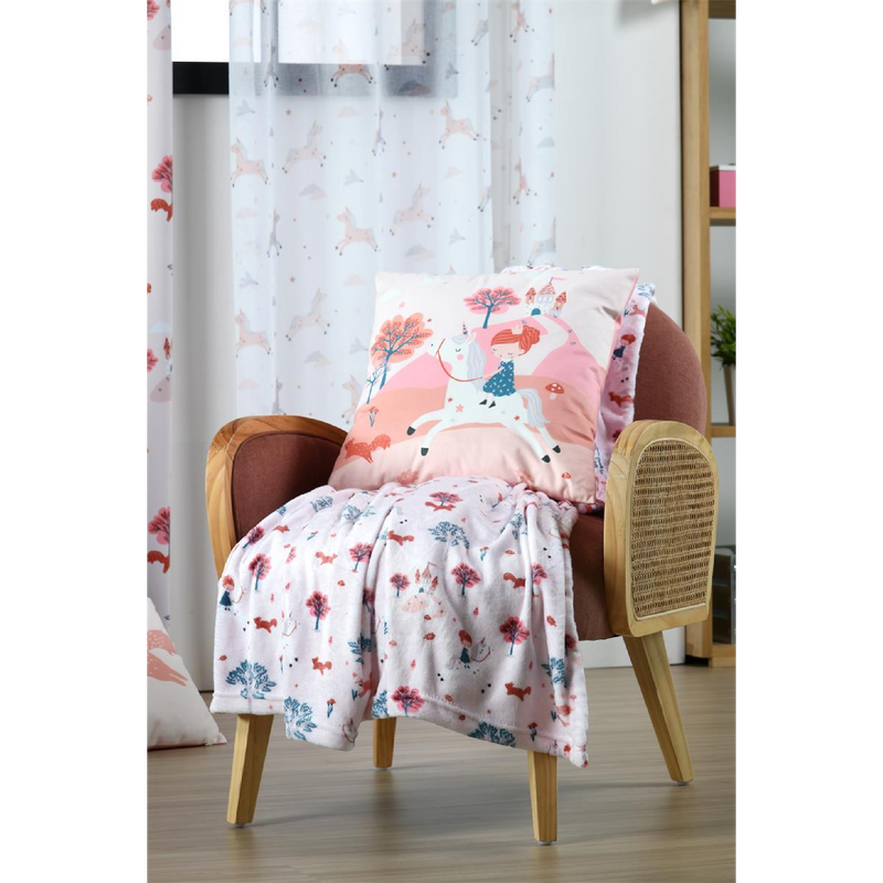 Cyrielle Throw Pink 130 x 160cm - THROWS/BLANKETS - Beattys of Loughrea