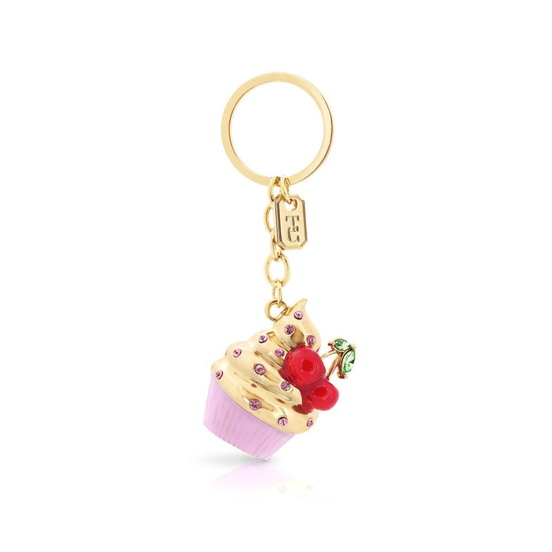 TIPPERARY CRYSTAL Cupcake Keyring - ORNAMENTS - Beattys of Loughrea