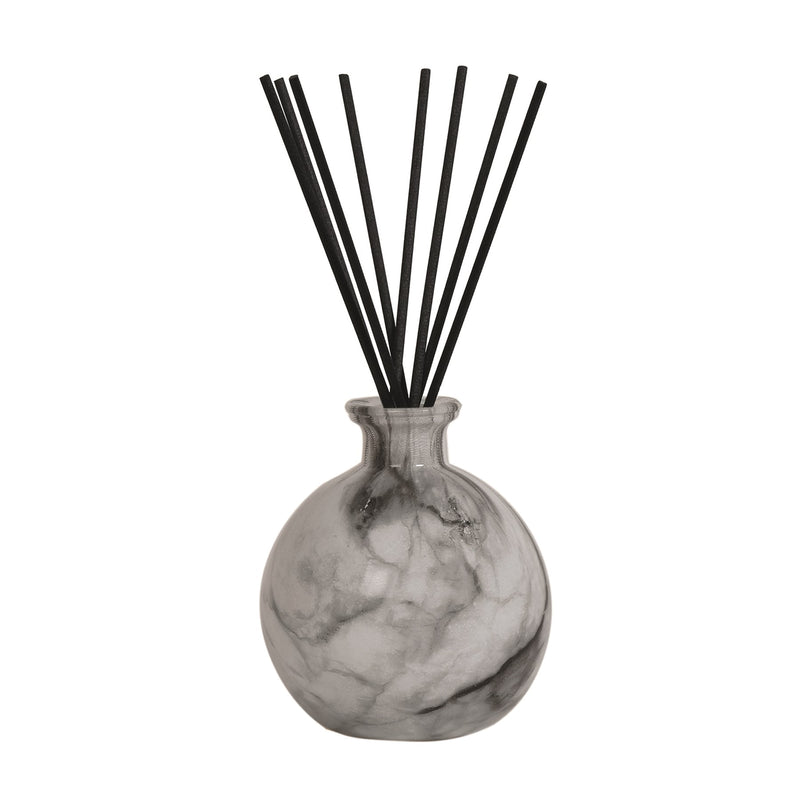 Noir Marble Reed Diffuser Bottle & Reeds (No Liquid)