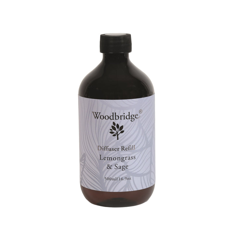 Lemongrass & Sage - Reed Diffuser Liquid Refill Bottle by Woodbridge 500ml