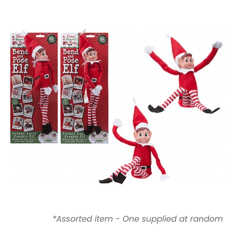 Elves Behavin' Badly 12" Bendable Poseable Elf Assorted - One Supplied* - DOLLS - Beattys of Loughrea