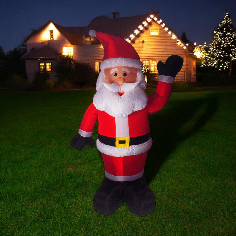 Outdoor Giant Inflatable Christmas LED Santa 2.4m - XMAS ROOM DECORATION LARGE AND LIGHT UP - Beattys of Loughrea