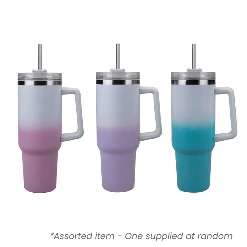 40oz Double Wall S/S Straw Cup Ombre Assorted - One Supplied* - MUG SETS - Beattys of Loughrea