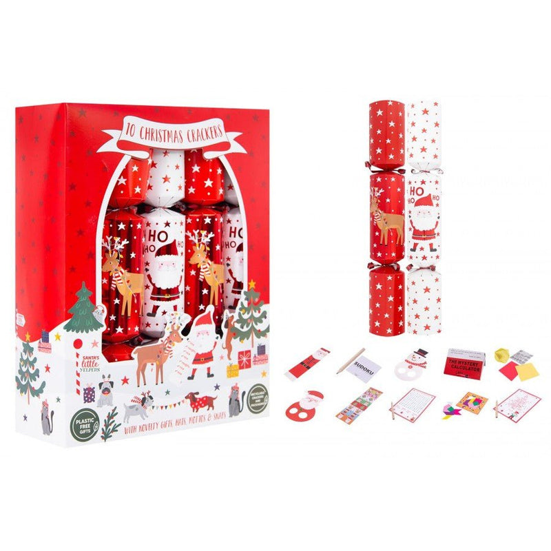 Box of 10 Family Santa & Yelpers 12" Crackers - XMAS ACCESSORIES - Beattys of Loughrea