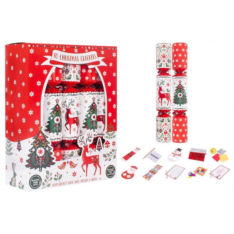 Box of 10 Scandi Family 12" Christmas Crackers - XMAS ACCESSORIES - Beattys of Loughrea