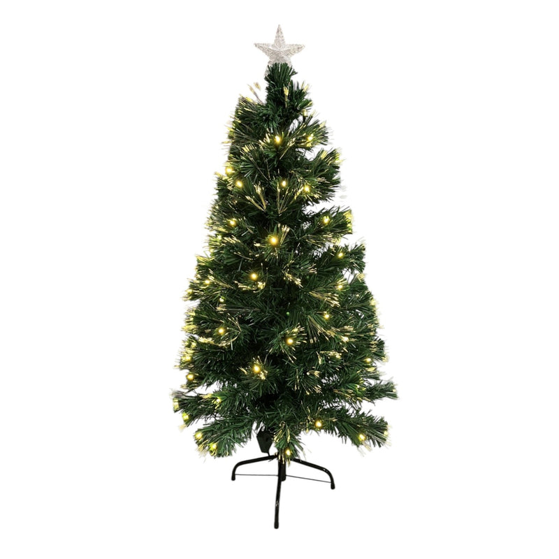 Mercury Fibre Optic Christmas Tree Warm White 135led 120cm (4ft)