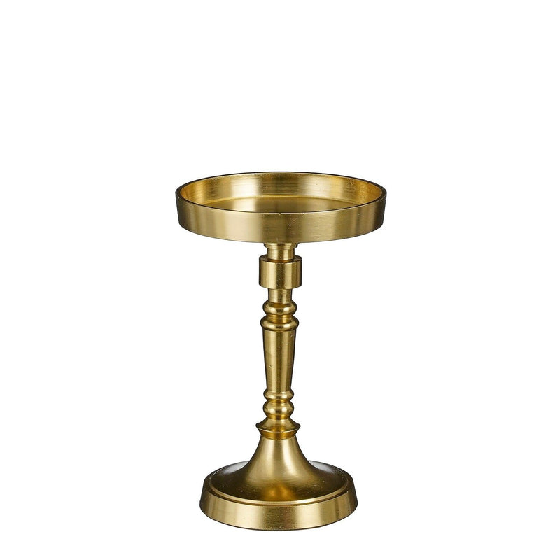 Candleholder Recycled Aluminium Gold 12cm