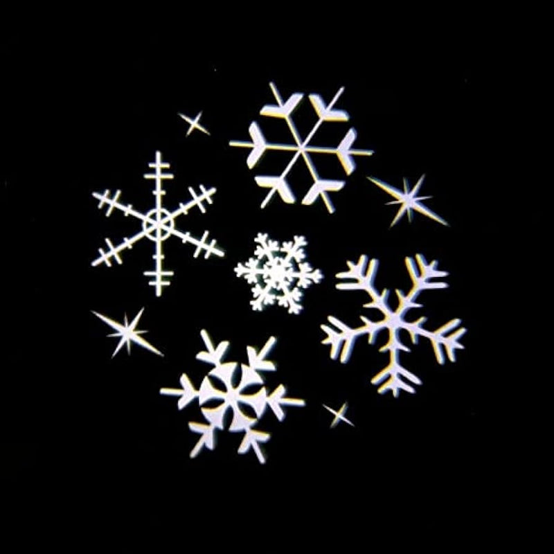 Noma 8 White Snowflake Pattern Projector String Lights - XMAS LASER LIGHTS/PROJECTORS - Beattys of Loughrea