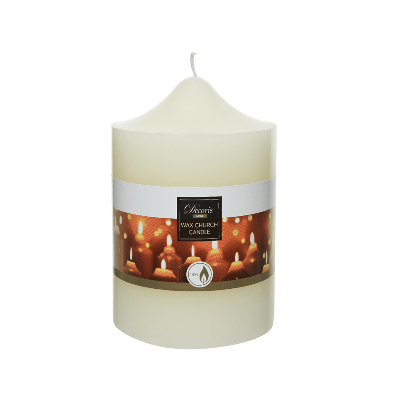 Decoris Wax Church Candle 15 x 10cm - CANDLES - Beattys of Loughrea