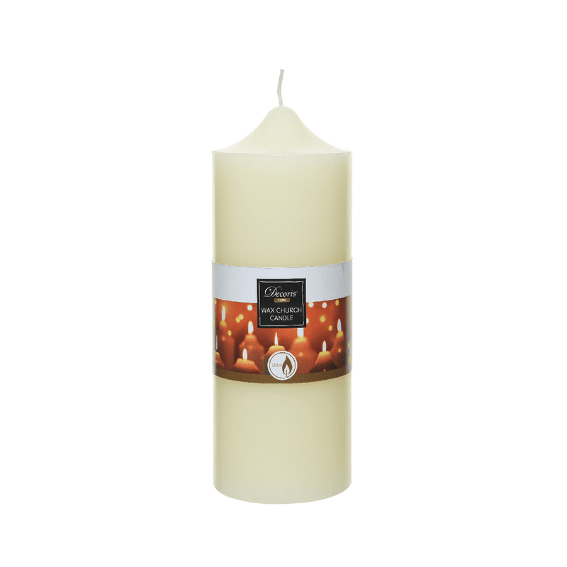 Decoris Wax Church Candle 20 x 7.5cm - CANDLES - Beattys of Loughrea