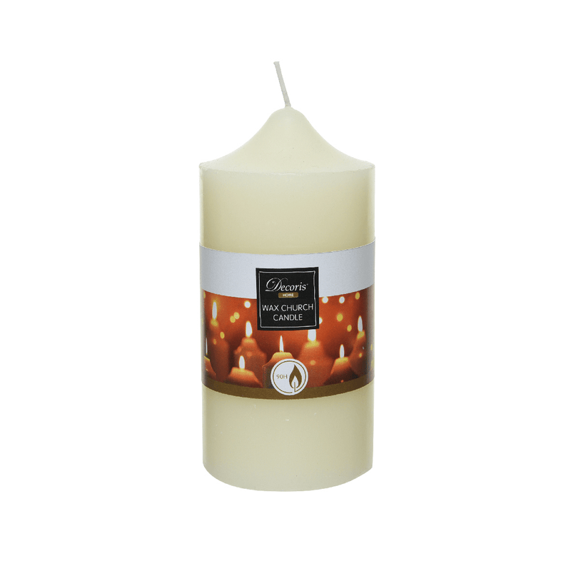 Decoris Wax Church Candle 15 x 7.5cm - CANDLES - Beattys of Loughrea